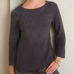 Chicos Cotton Blend Shine Sweater Size 2